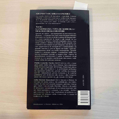 LA GERMANIA VITA DI AGRICOLA DIALOGO DEGLI ORATORI integrale TACITO 1995 NEWTON