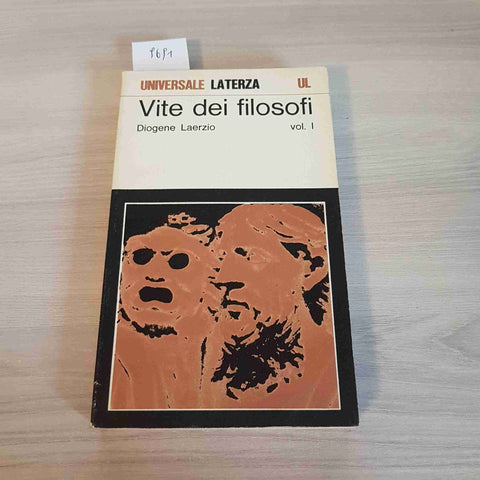 VITE DEI FILOSOFI VOL. I - DIOGENE LAERZIO - LATERZA - 1976