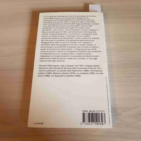 QUESTIONI DI VITA etica scienza salute GIOVANNI BERLINGUER - EINAUDI - 1997