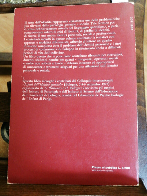 Identit personale teoria e ricerca - Dino Giovannini - 1979 - Zanichelli (