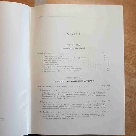 ELIO MIGLIORINI - L'AFRICA - 464 FIGURE 8 CARTINE 8 TAVOLE - UTET 1955 (14
