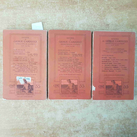 ALESSANDRO MANZONI 3 VOLUMI con note - OPERE DI Giosue' Carducci - ZANICHELLI