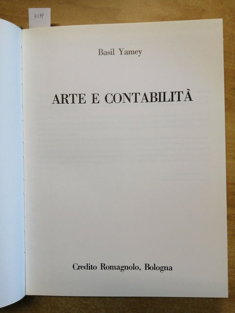 Arte e contabilit - Basil Yamey - 1986 - Credito Romagnolo - Bologna - (70