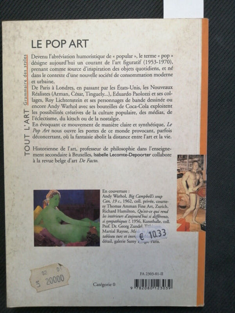 LE POP ART grammaire des styles - Lecomte-Depoorter 2001 FLAMMARION (4104