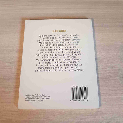 LEOPARDI 17 POESIE - I MITI POESIA - MONDADORI - 1996