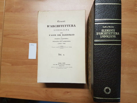 CARLO LODOLI - ELEMENTI D'ARCHITETTURA LODOLIANA 1973 ANASTATICA MAZZOTTA