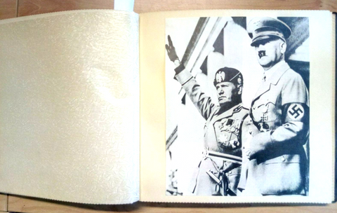 IO MUSSOLINI ritagli di giornali ALBUM FOTOGRAFICO IN PELLE E IN METALLO (3