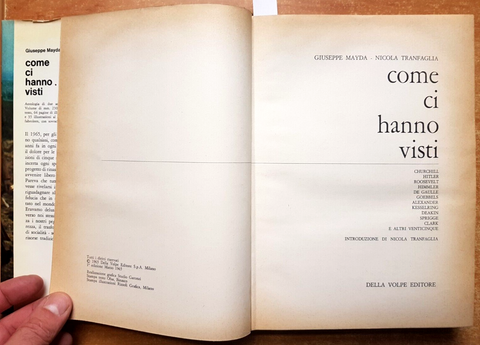 COME CI HANNO VISTI durante la 2 guerra MAYDA TRANFAGLIA 1965 DELLA VOLPE(