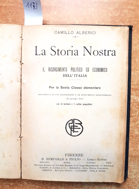 PINOCCHIETTO POLIZIOTTO Bietti + LA STORIA NOSTRA 1905 ALBERICI risorgimento1173