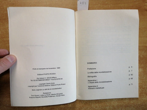 Samir Amin LA SFIDA DELLA MONDIALIZZAZIONE - politica - 1995 PUNTO ROSSO (7