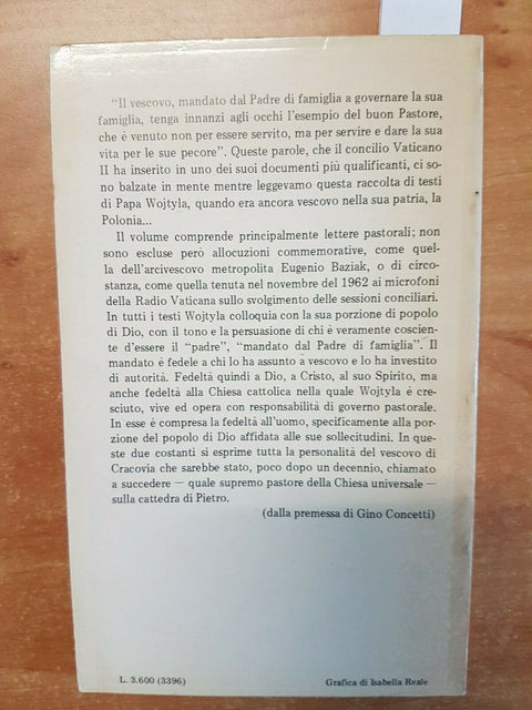 WOJTYLA - IL BUON PASTORE - LOGOS 1978 BIBLIOTECA UNIVERSALE CRISTIANA (401