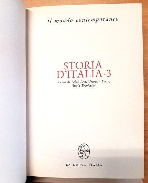 IL MONDO CONTEMPORANEO: STORIA D'ITALIA 3 voll. + cofanetto LA NUOVA ITALIA6318