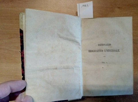 DIZIONARIO BIOGRAFICO UNIVERSALE 1865 FR. PREDARI - GUIGONI MILANO (1462