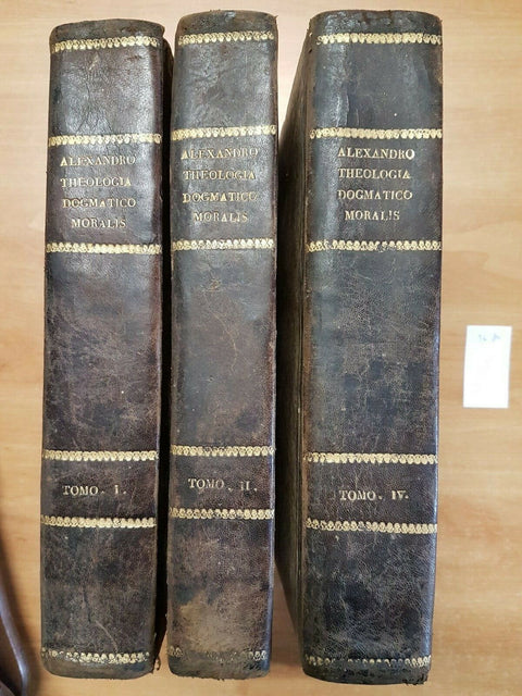 3 tomi THEOLOGIA DOGMATICO-MORALIS CONCILII TRIDENTINI 1794 NATALI ALEXANDRO3680