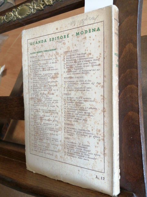 Filippo Piemontese - Il pellegrino del mistero Giovanni Pascoli 1938 Guanda/2395