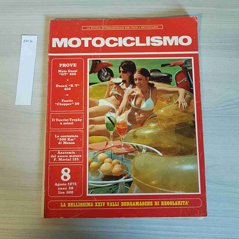 MOTOCICLISMO - 8 - 1972 - GUZZI, DUCATI, CHOPPER - moto, corse, moto gp, cross