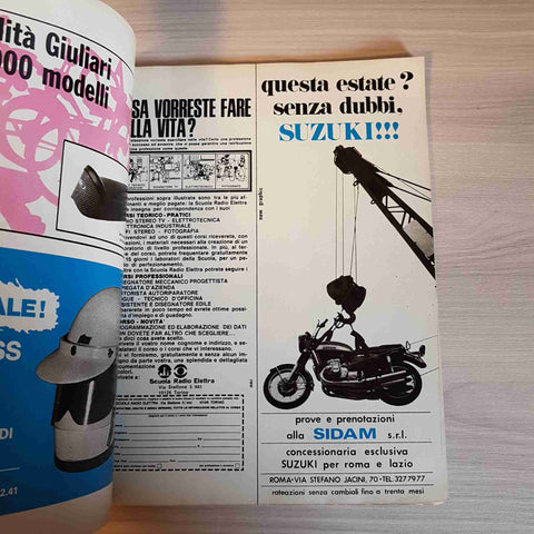 MOTOCICLISMO - 8 - 1972 - GUZZI, DUCATI, CHOPPER - moto, corse, moto gp, cross