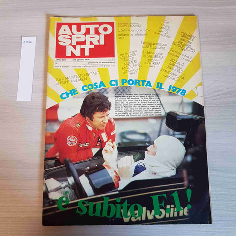 AUTOSPRINT - 1 - 1978 - CHE COSA CI PORTA IL 1978 - motori, f1