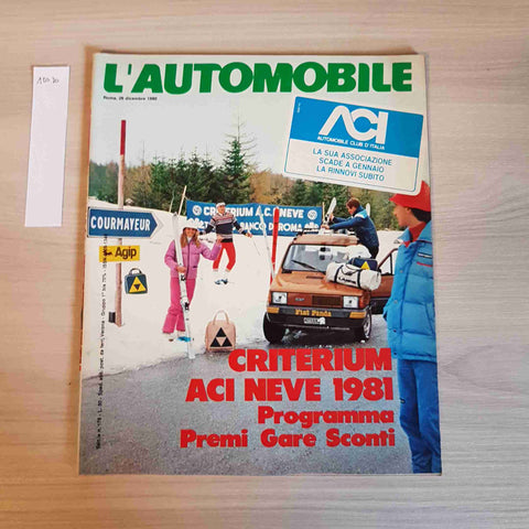 L'AUTOMOBILE - 178 - 1980 - CRITERIUM ACI NEVE 1981 - motori, f1