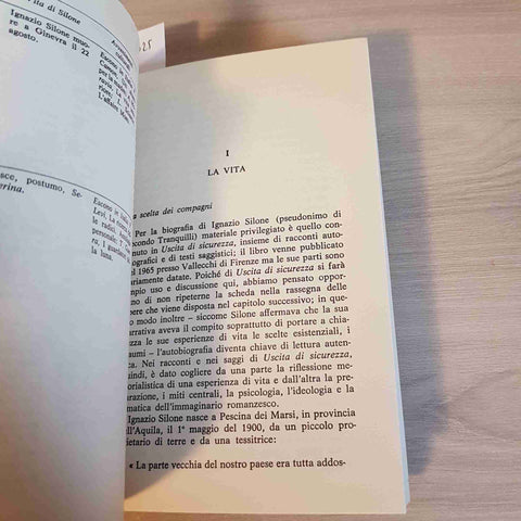 INVITO ALLA LETTURA DI SILONE - CARLO ANNONI - MURSIA - 1986