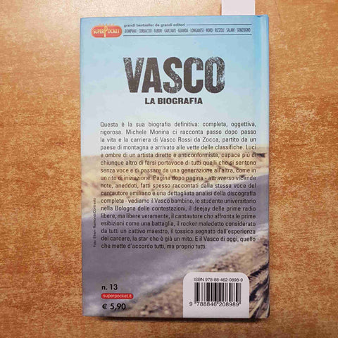 VASCO ROSSI LA BIOGRAFIA Michele Monina 2008 SUPERPOCKET vita spericolata ROCK