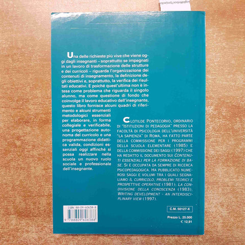 PSICOLOGIA DELL'EDUCAZIONE obiettivi valutazioni processo educativo PONTECORVO