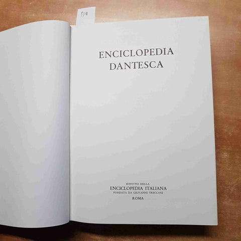 ENCICLOPEDIA DANTESCA vol. 2 CIM - FO 1970 TRECCANI dante alighieri