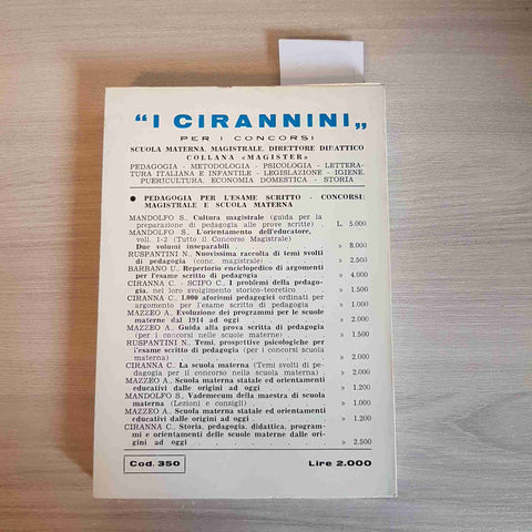 LINEAMENTI E PROBLEMI DI PSICOLOGIA DELL'ETA' EVOLUTIVA bambino 1972 CIRANNA