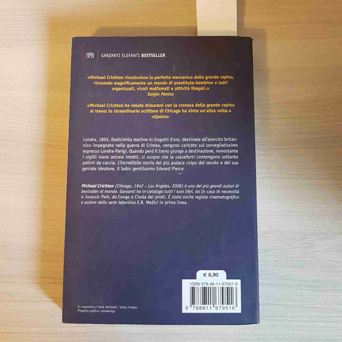 LA GRANDE RAPINA AL TRENO - MICHAEL CRICHTON - GARZANTI - 2010