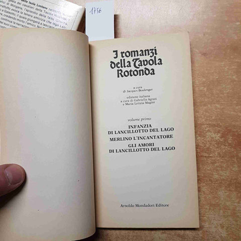 I ROMANZI DELLA TAVOLA ROTONDA 3volumi oscar MONDADORI 1986 BOULENGER JACQUES