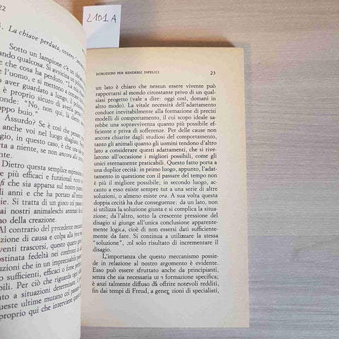 ISTRUZIONI PER RENDERSI INFELICI - PAUL WATZLAWICK - FELTRINELLI - 1990