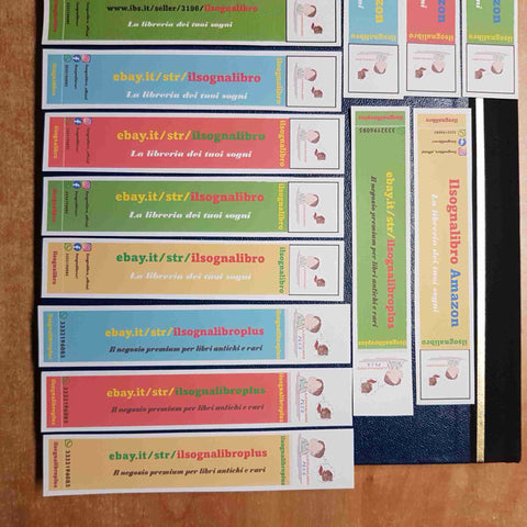 Lotto 16 SEGNALIBRI da collezione BOOKMARK segnalibro ilsognalibro cartoncino