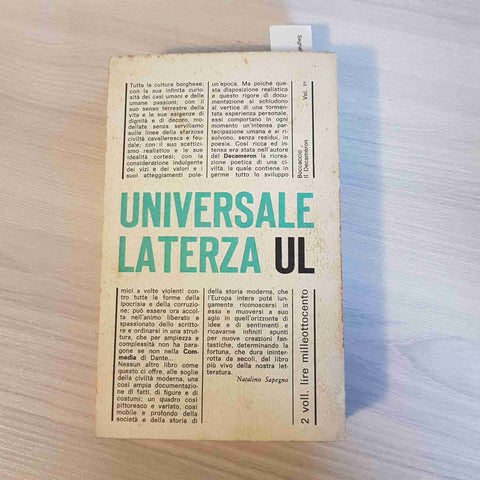 IL DECAMERON VOL. 1 - GIOVANNI BOCCACCIO - LATERZA - 1966