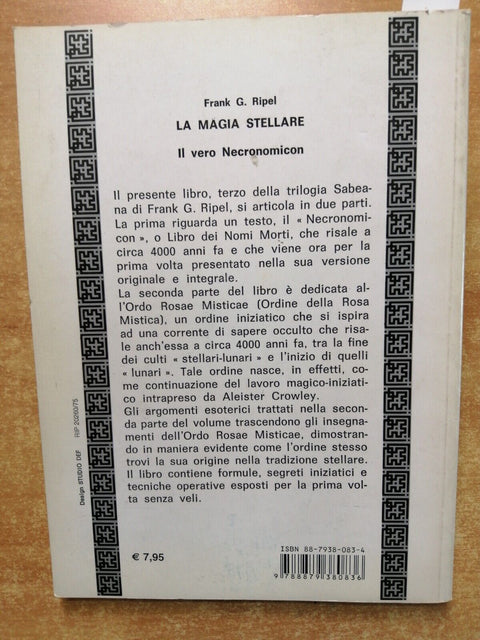 LA MAGIA STELLARE IL VERO NECRONOMICON - FRANK G. RIPEL - 2002 - HERMES - (