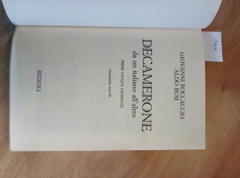 DECAMERONE DA UN ITALIANO ALL'ALTRO 1 ED. BOCCACCIO BUSI 1990 RIZZOLI (17