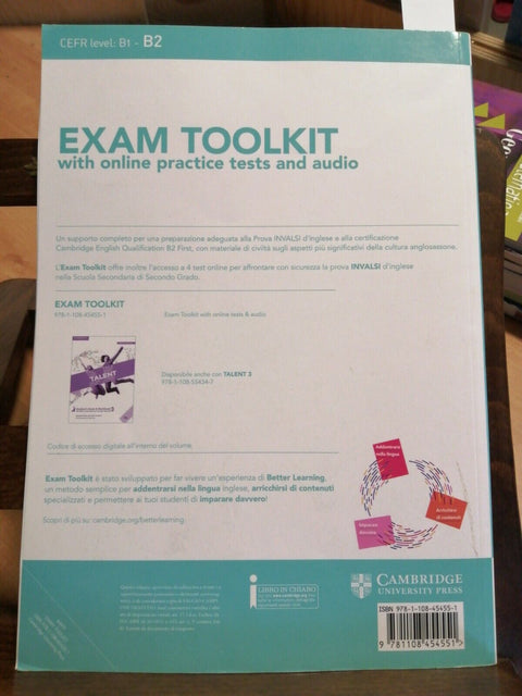 Exam Toolkit - Kilbey Cornford 9781108454551 Cambridge(5995)invalsi x