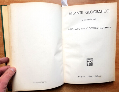 ATLANTE GEOGRAFICO A CORREDO DEL DIZIONARIO ENCICLOPEDICO MODERNO - LABOR (