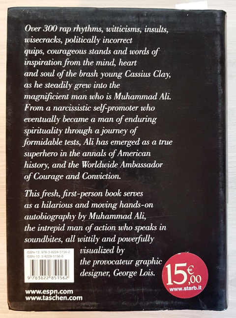 ALI RAP - Muhammad Ali BOXE CASSIUS CLAY pugilato GEORGE LOIS 2006 TASCHEN