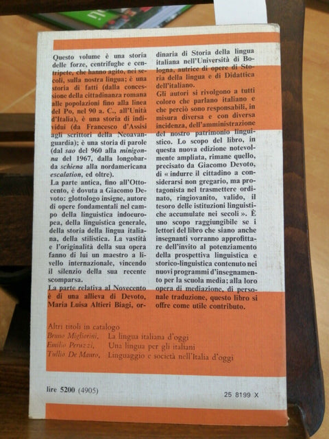 LA LINGUA ITALIANA Storia e problemi attuali - Devoto Altieri Biagi 1979 (3