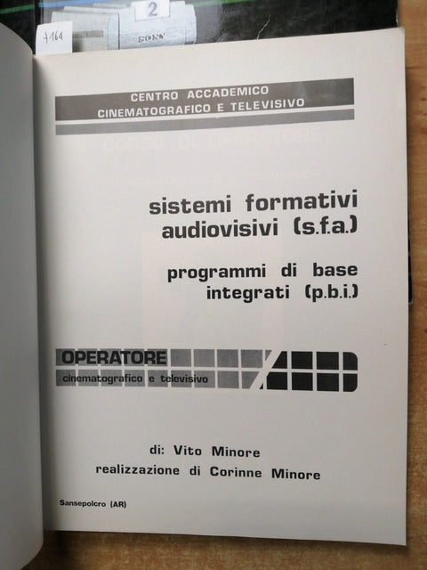 LOTTO 4 VOLUMI Operatore cinematografico e televisivo 1989 S.F.A. n3/4/5/8_7164