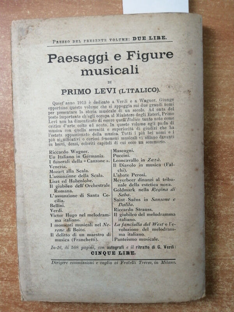 VERDI biografia critica di CAMILLO BELLAIGUE 1913 fratelli Treves ILLUSTRATO