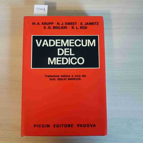 VADEMECUM DEL MEDICO - KRUPP, SWEET, JAWETZ - PICCIN - 1978