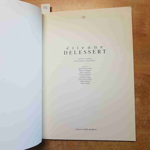 ETIENNE DELESSERT EXPOSITION ET CATALOGUE 1992 CARTE SEGRETE catalogo VASSALLI