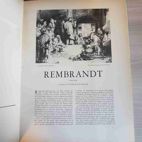 REMBRANDT - CLUB INTERNAZIONALE DEL LIBRO D'ARTE - GARZANTI - 1960