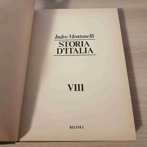 STORIA D'ITALIA VIII - L'ITALIA FASCISTA - INDRO MONTANELLI - RIZZOLI