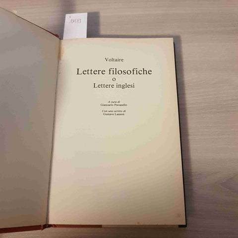 LETTERE FILOSOFICHE O LETTERE INGLESI - VOLTAIRE - CDE - 1992