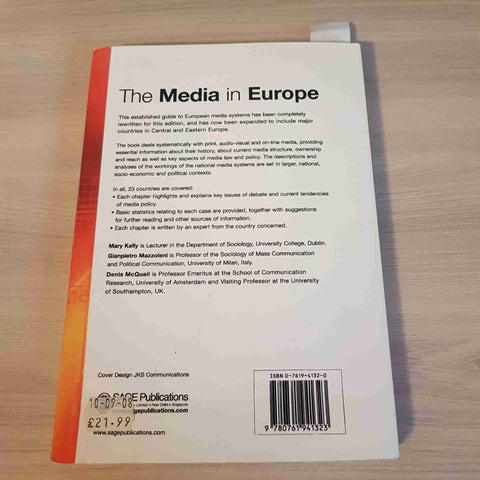 THE MEDIA IN EUROPE - THIRD EDITION - KELLY, MAZZOLENI- SAGE - 2008