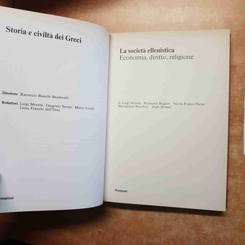 STORIA E CIVILTA' DEI GRECI 8 economia, diritto, religione BOMPIANI  1981