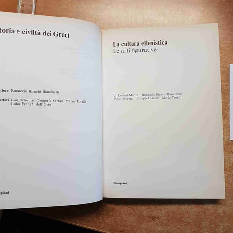 STORIA E CIVILTA' DEI GRECI LA CULTURA ELLENISTICA le arti figurative BOMPIANi