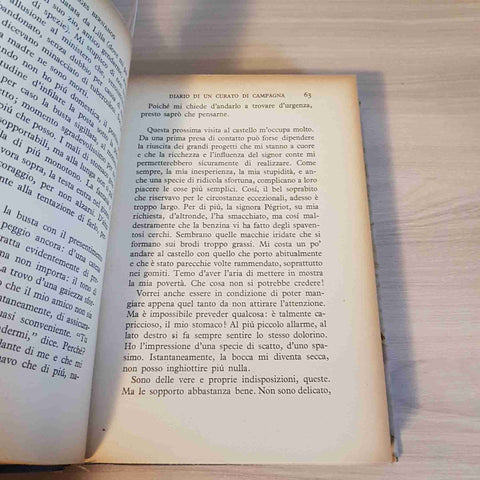 DIARIO DI UN CURATO DI CAMPAGNA - GEORGES BERNANOS 1°edizione MONDADORI 1946